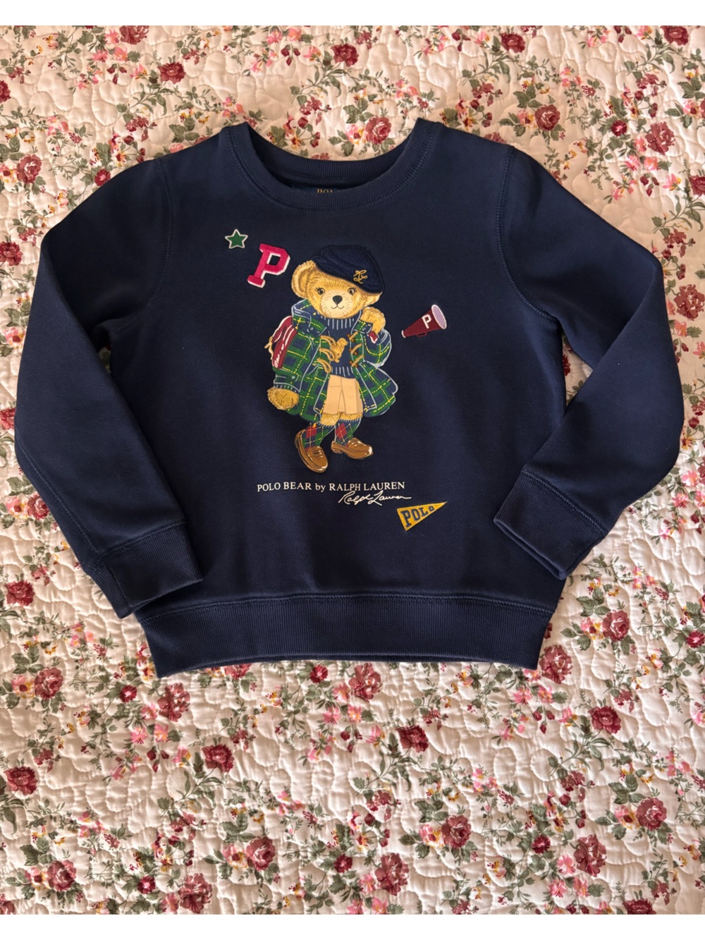 Polo by Ralph Lauren Navy Bear Graphic Sweatshirt